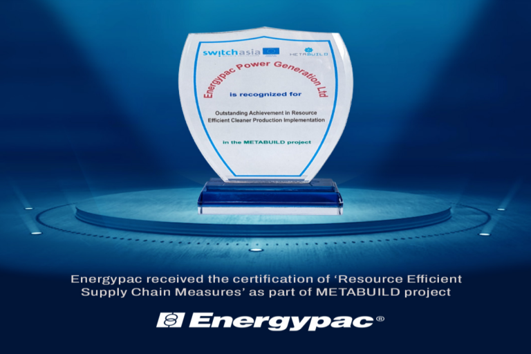 Energypac received the certification of ‘Resource Efficient Supply Chain Measures’ as part of METABUILD project.